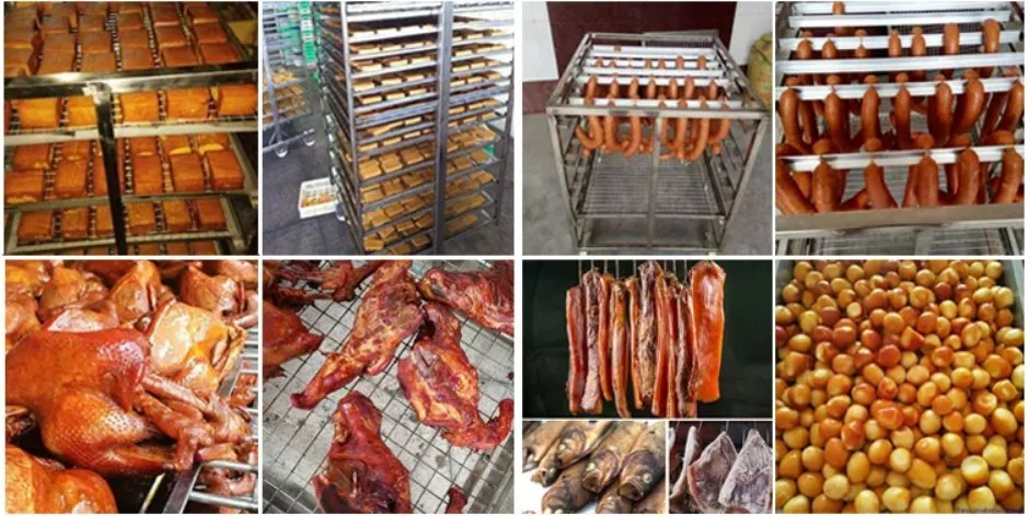 Commercial Food Meat Sausage Electronic Stainless Steel Smoker Smoke Oven Fish Smoking Machine