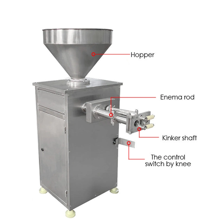 High Efficiency Vacuum Filler Stuffer Filling Tying Sausage Making Machine Price