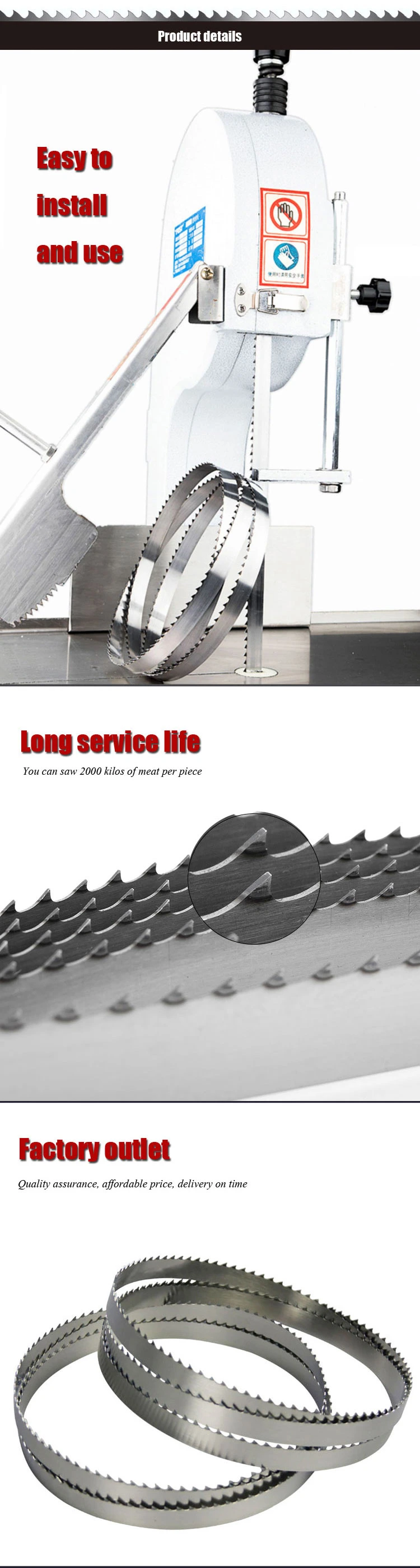 Butcher Bone Meat Cutting Saw Blade