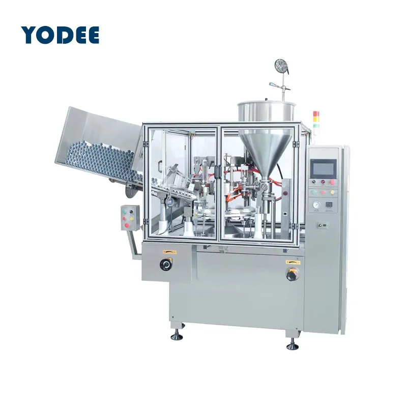 Crème cosmétique entièrement automatique Désinfectant pour les mains Gel Dentifrice Pommade Tube Machine à emballer Industrie de la médecine Remplissage de tubes en aluminium Machine de scellage